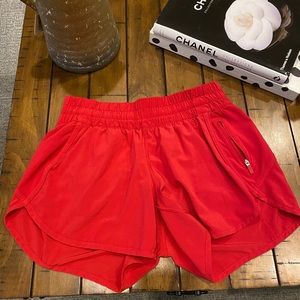 Red Lululemon Hotty Hot Short II *4”